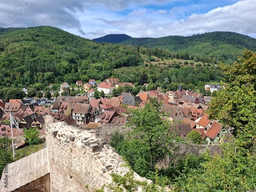 aerial view from Kaysersberg, Alsace, France
