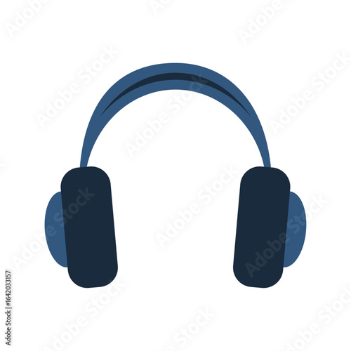 Minimalist Headphone Design: A sleek and modern, illustrative depiction of a single pair of over-ear headphones, highlighting their clean lines, emphasizing their form and function.