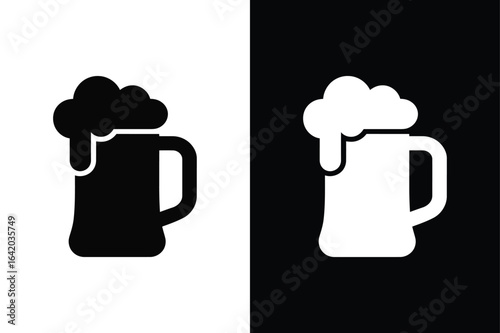 Beer icon vector on White Background ,Vector Art Illustration on white background.
