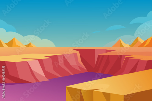 Color Block Style Outcrop Background With Smooth Depth