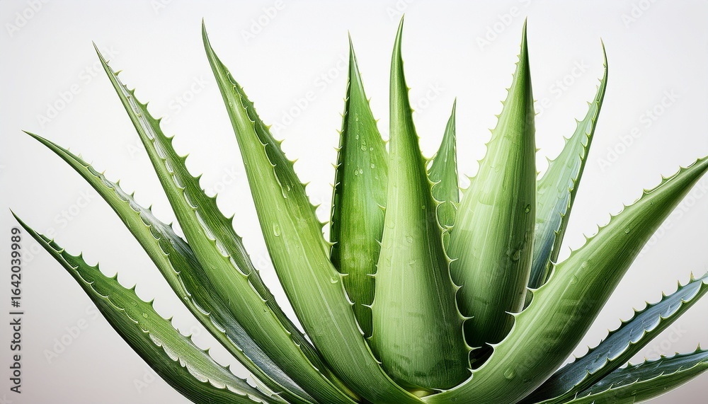 Fototapeta premium aloe vera isolated on transparent background old botanical illustration dramatic atmosphere with white tones