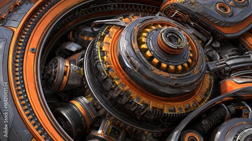 Wallpaper Mural Detailed close-up of intricate mechanical components. Torontodigital.ca