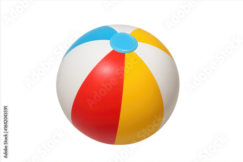 Free Download Colorful inflatable beach ball floating on transparent background - GFXLoad
