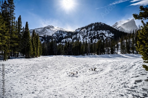 Frozen lake