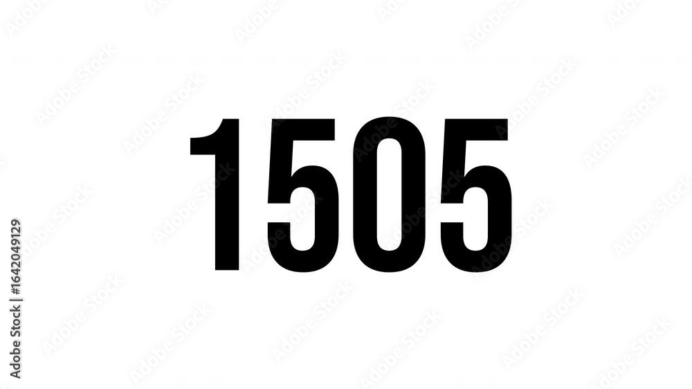Animated number counter from zero to three thousand with black ink drops on a white background Animated number counter from zero to three thousand with black ink drops on a white background