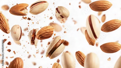 Wallpaper Mural Close-up of almonds falling in a cascade. Torontodigital.ca