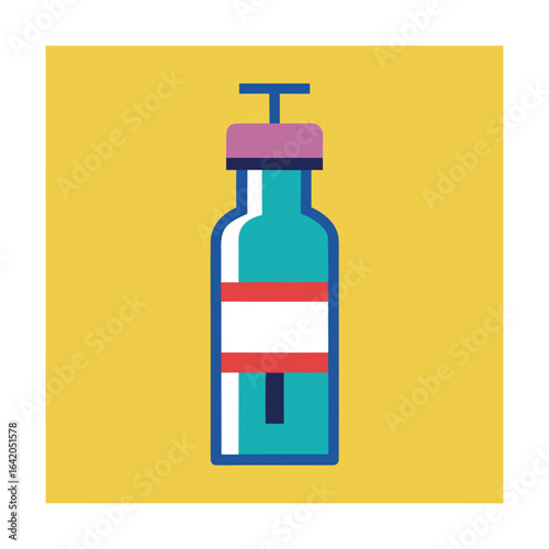 Covid 19 Vaccine Bottle Standing Upright