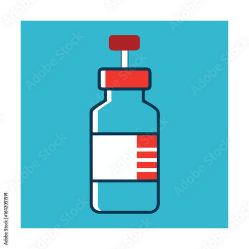 Covid 19 Vaccine Bottle with Cap Removed