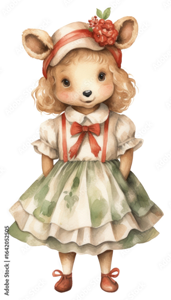 Fototapeta premium PNG Portrait dress cute doll.