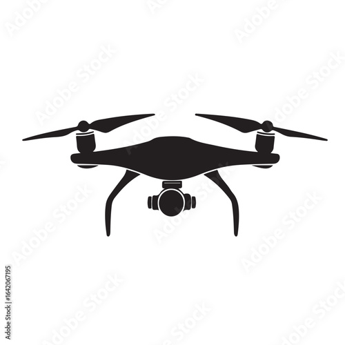 drone icon, drone silhouette vector illustration-simple silhouette illustration of drone, perfect for drone logos and icons