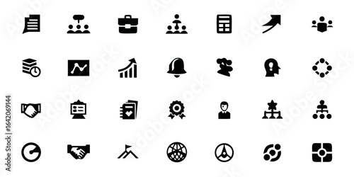 Gradient B2B Icons – Colorful Vector Set of Business Collaboration, Corporate Partnerships, and Enterprise Solutions