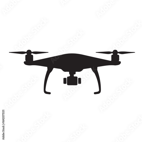 drone icon, drone silhouette vector illustration-simple silhouette illustration of drone, perfect for drone logos and icons
