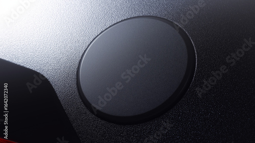 car fuel cap with matte finish texture