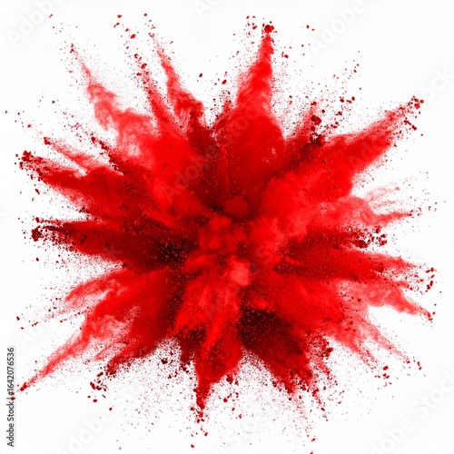 Strahlende rote Farbexplosion