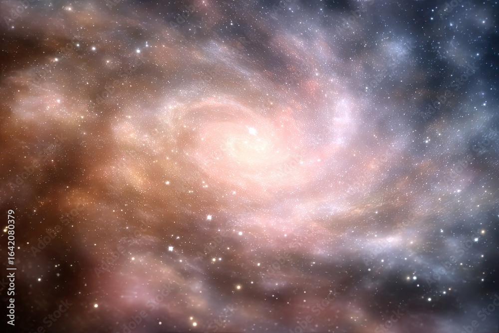 Fototapeta premium A swirling nebula of vibrant colors and stars.