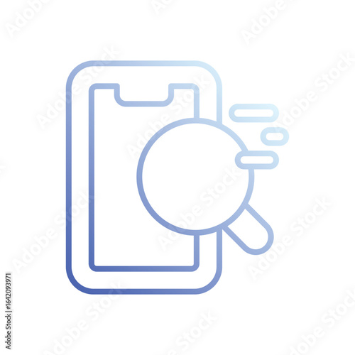 Mobile Search icon vector