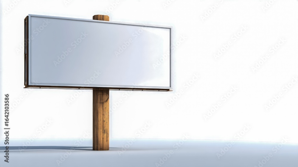 Fototapeta premium Blank Billboard Mockup on White Background for Advertising, Presentations and Marketing Campaigns