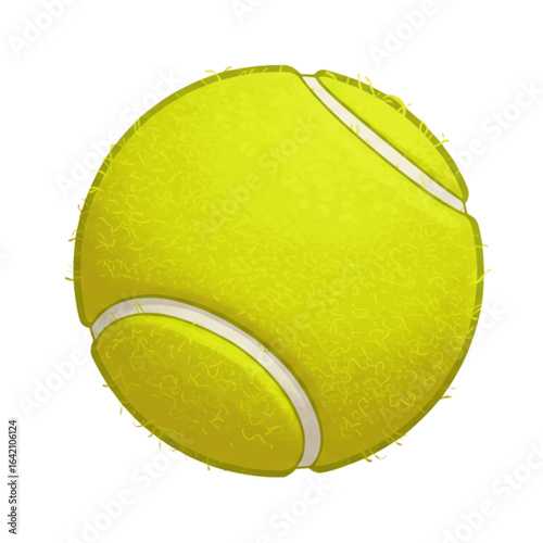 Vibrant Yellow Sport Ball Graphic Design, Playful Illustration