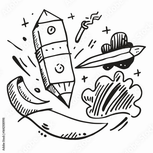 Fun and Freeform Doodle Elements for Personalized Creative Expression