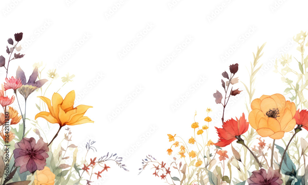 Obraz premium PNG Floral border backgrounds pattern flower.