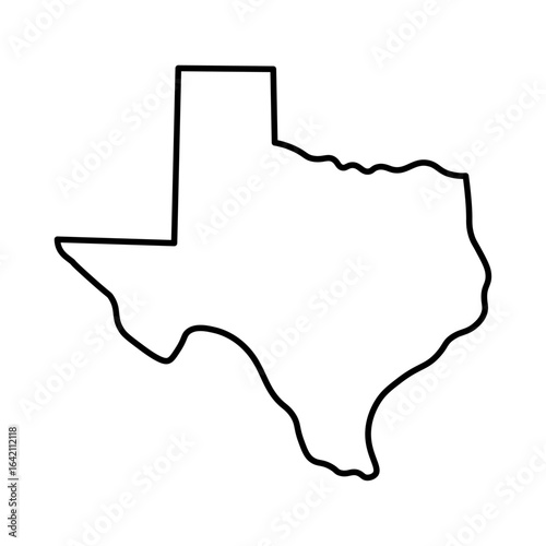 Texas state map outline
