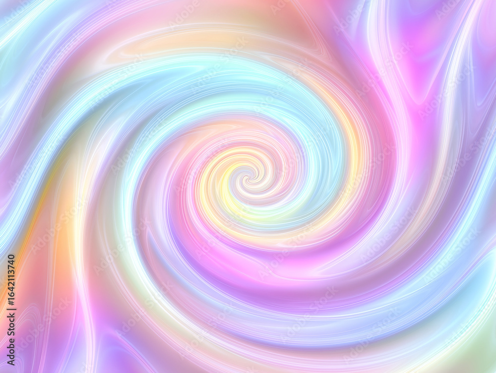 Obraz premium Pastel Rainbow Swirl Abstract Background