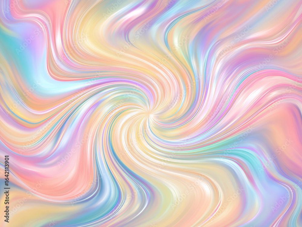 Fototapeta premium Pastel Rainbow Swirl Abstract Background
