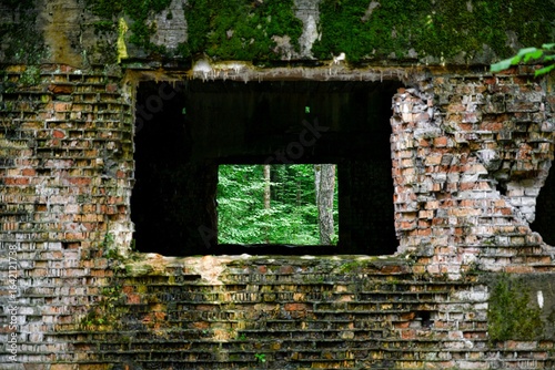 A window in an old German bunker.