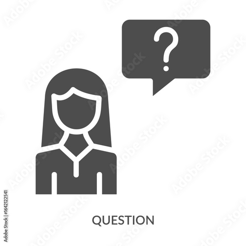 Question Icon Line Style. Design Vector Illustration
