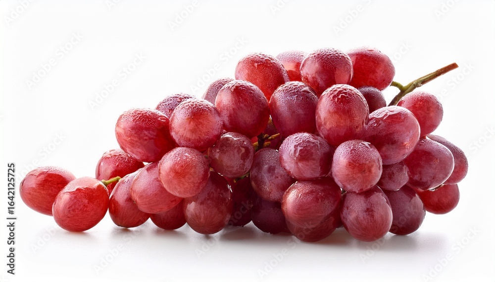 Fototapeta premium red grapes bunch isolated on white background