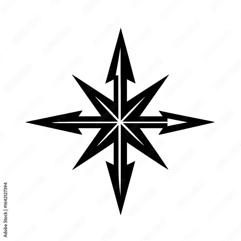 Obraz premium compass vector illustration