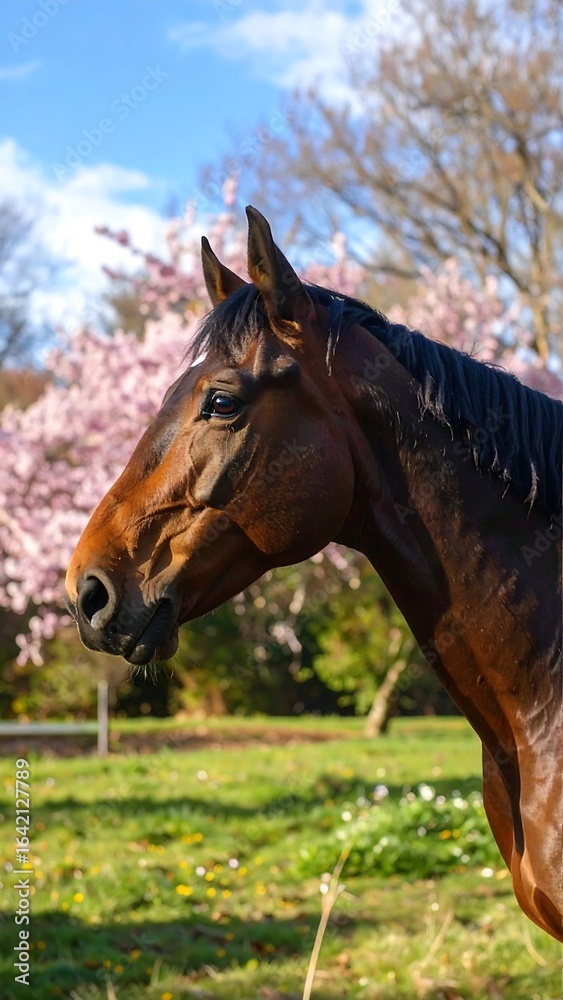 Fototapeta premium Horse portrait in spring