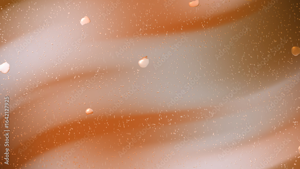 Fototapeta premium Gentle warmth ethereal backdrop with soft pastel flowing bands and floating petals background