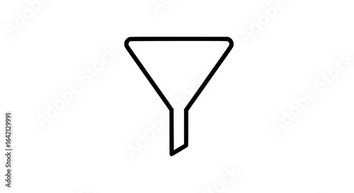 Funnel minimalist black and white icon