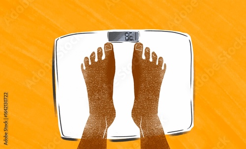 feet are on the scales