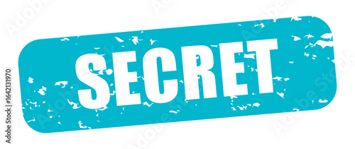 SECRET アイコン イラスト シンプル ベクター素材 ターコイズブルー
