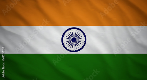 Indian Flag Rippled Fabric