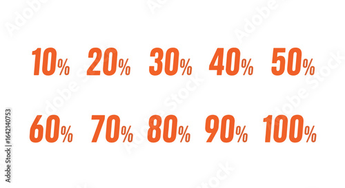 Orange Number 50 Typography - Bold Numeric Graphic Design