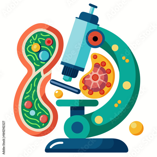 Abstract Tuberculosis Bacteria Vector Under Microscope Detailed Mycobacterium Tuberculosis Illustration