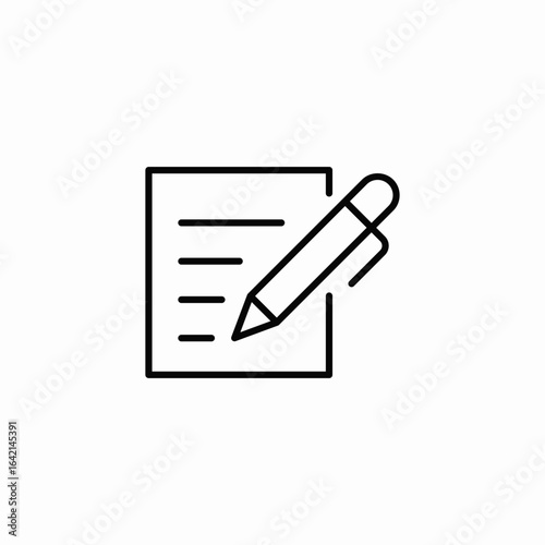 page write icon sign vector