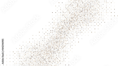 Abstract luxury background with a diagonal pattern of golden glitter confetti. Modern vector illustration of digital crosses forming a geometric texture