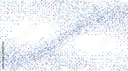 Abstract blue geometric background with a pattern of digital crosses. Modern vector illustration with a futuristic mosaic texture for technology concepts