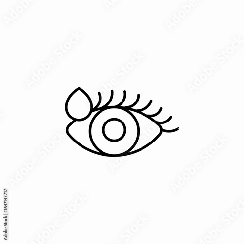 eye drop medicine icon sign vector