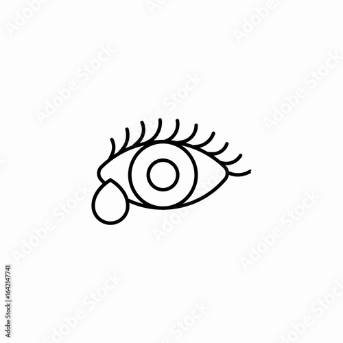 eye droplet icon sign vector