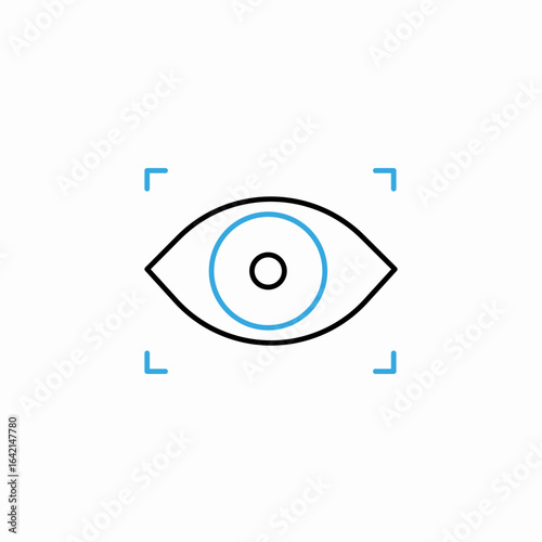 eye frame icon sign vector