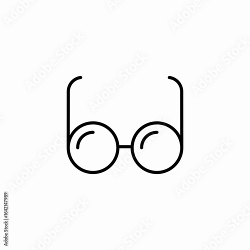 glasses read icon sign vector