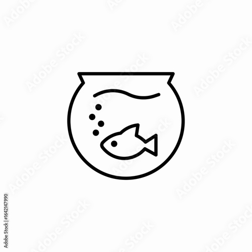 fish pet icon sign vector