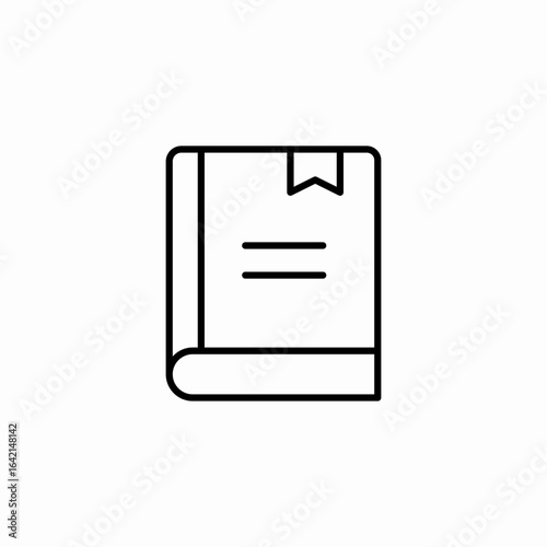 page bookmark icon sign vector