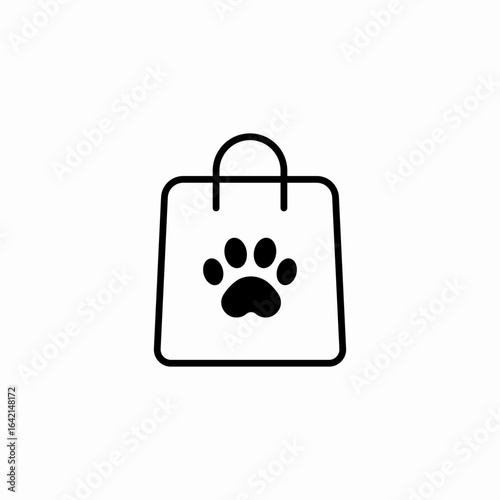 pet bag icon sign vector