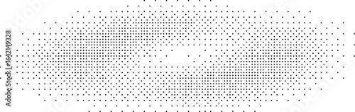 Abstract geometric elliptical frame made of grey crosses creating a halftone gradient effect on a white background Modern technology vector illustration